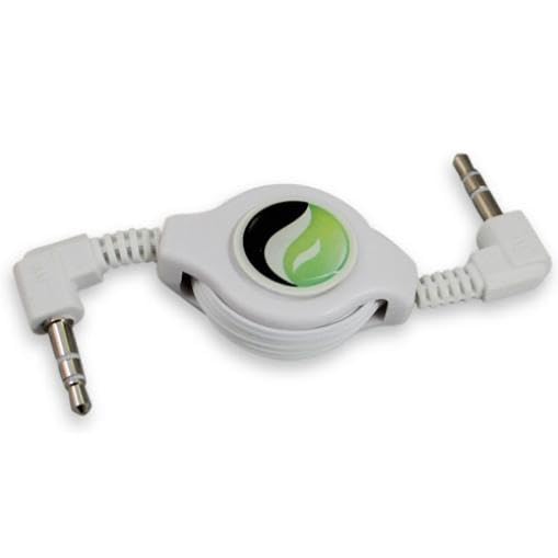 Cable Auxiliar Retráctil Jack 3.5mm Blanco
