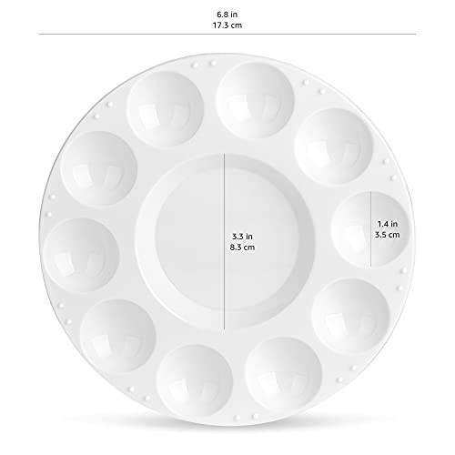 Amazon Basics Round Paint Tray Palettes, White, 15 Pcs #TOP5