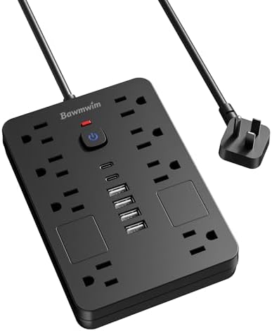 Surge Protector Power Strip - 8 Outlets(1850W/15A) with 6 USB Por...