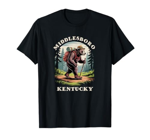 Middlesboro Kentucky KY Mountains Hiking Trail Bear T-Shirt