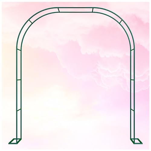 KUANGGE - Arco de jardín de acero de 19 mm, cenador de boda de metal, telón de fondo decorativo para ceremonias, ideal para plantas trepadoras, rosas, vides y decoración de jardín.