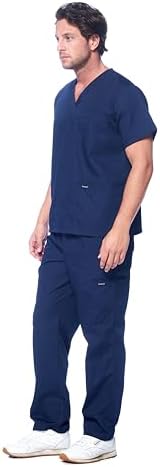 Dagacci Medical Uniform® 남성용 브이넥 카고 스크럽 — 사진 2