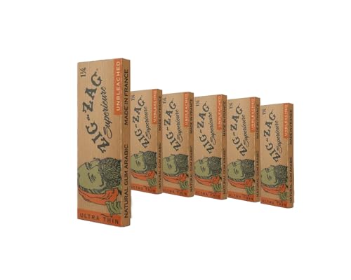 ZIG-ZAG Rolling Papers 1¼ Unbleached (6 Booklets) - 50 Sheets Each