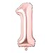 40 inch Letter Rose Gold Alphabet Number Balloon Foil Mylar Party Wedding Bachelorette Birthday Bridal Shower Graduation Anniversary Celebration Decoration Fly with Helium (40 INCH Rose Gold 1)