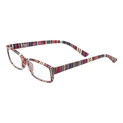 SIGHT STATION Plus 1 Multicolour Striped Madeline Reading Glasses Cover