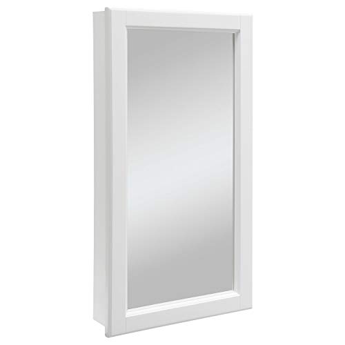 Design House 545111 Wyndham White Semi-Gloss Medicine Cabinet Mirror with 1-Door and 2-Shelves, 16-Inches Wide by 30-Inches Tall by 4.75-Inches Deep - Image 4