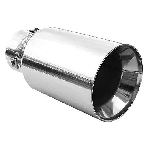 Embout pot d'échappement 65mm tuyau de sortie inox chrome universel