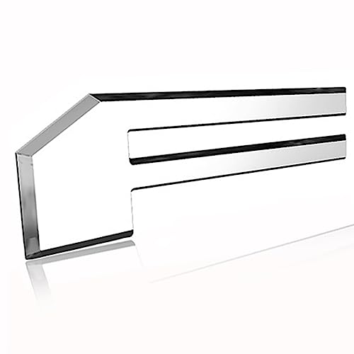 Tailgate Insert Letters Rear Emblems, Plastic Inserts With 3M Adhesive 3D Raised Backing Replacement For 2020 2019 2018 Car Letter Decal - Chrome Silver #TOP2