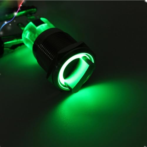 Interruptores de botón de metal de 19mm con selector giratorio amarillo de 48V y LED 2