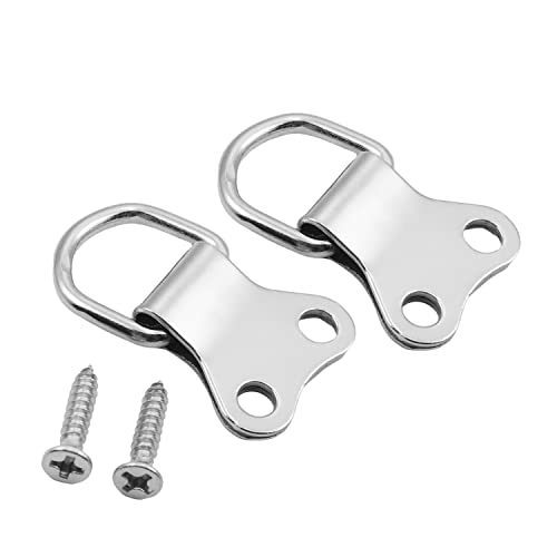 Image of MroMax 20PCS Ring Picture Frame Buckle 1.42 inch x 0.87 inch Silver Tone Assortment Kit for Home Decoration Picture Frames Photo Hanging Solutions