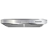 Campana extractora Slimline Visor de 60 cm, campanas extractoras empotradas en armarios con 3 velocidades, 200 m³/h, acero inoxidable plateado con luz LED [clase energética A++].