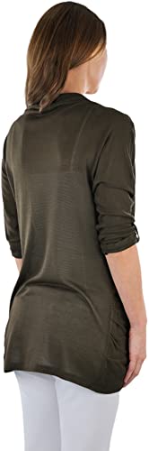 Image of ToBeInStyle Womens Open Front Casual Shrug Lightweight Layering Cardigan Sleeveless or Short Sleeve