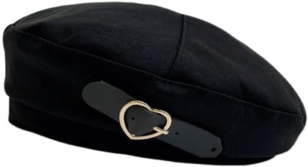Black Personalized Beret Women's Winter Versatile Retro Painter Hat