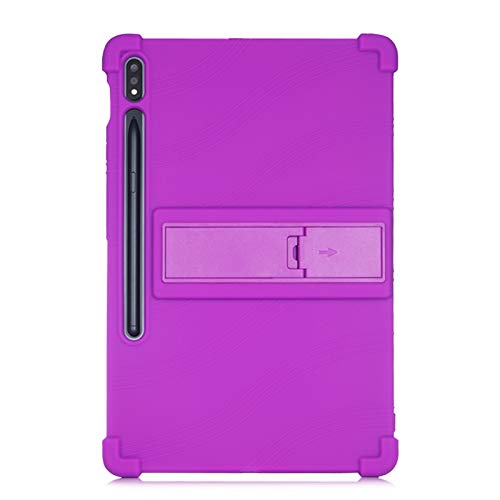 Grenerics MOOPW Hüllen für Samsung Galaxy Tab S7 Plus 12.4 Zoll (T970 / T975) 2020 Tablet - Weich Silikon mit Stand Funktion Stoßfest Kid Friendly Gummi Schale Schützend Cover