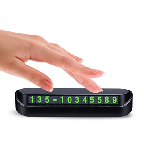 Image of Tantra Car Dashboard Number Display - Mobile Number Display for Car, Temporary Car Parking Mobile Number Display with Magnetic Numbers Stickers