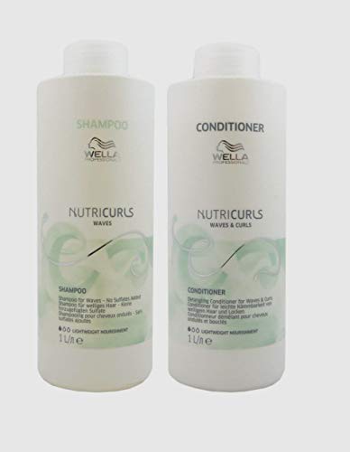 Wella Nutricurls Shampoo Waves 1000 ml + Conditioner 1000ml