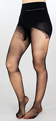 Image of Mona's Choice Super Stretchy XL 3 Denier Ultra Sheer Seamless Tall Womens & Mens Pantyhose /Mens Trouser Tights