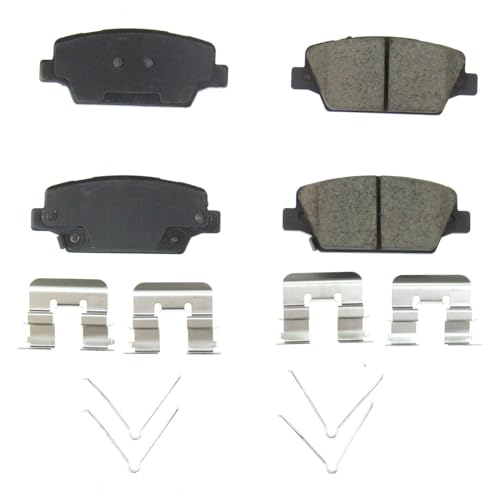 Image of PowerStop Rear Brake Pads for Kia Cadenza 2017-20 - Z17 Ceramic Brake Pads with Installation Hardware, 17-2050