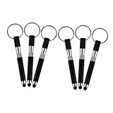 HOMOBABE 6個 創意キーリングタッチペン 携帯便利な多機能スラス スマホ タブレット対応キーホルダー兼用 向けスラス プレゼン用ペン