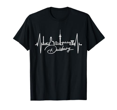 Bild: Duisburg Skyline Herzschlag Ruhrpott Fan Herz Liebe Duisburg T-Shirt f�r 17,99 EUR bei amazon.de