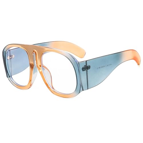Lunettes de soleil surdimensionnées monture steampunk verres dégradés mode