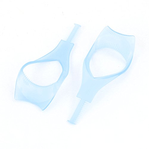 Ruilogod Girl en plastique Mascara Lash Brush Cleastic Cleastic Blue