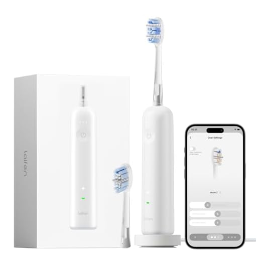 Laifen Wave Pro Schall-Zahnbürste mit 6 Reinigungsprogrammen & 70-Tage-Akku, 60°-Oszillationen, Druckkontrolle, 2 intelligente Bürstenköpfe (ABS Weiß)