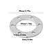 LT Easiyl 2Pcs 6 Holes Brake Gasket Spacer 55x44x2.5mm for Electric Bicycle Silver 4mm