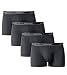 Lapasa Men's Underwear 4-PACK Boxer Brief Micro Modal Super Soft No Fly Pouch Trunks M02,Dark Grey,Large (Waist 36 Inches-38 Inches)