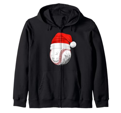 Béisbol Navidad | Jugador de béisbol de Sudadera con Capucha