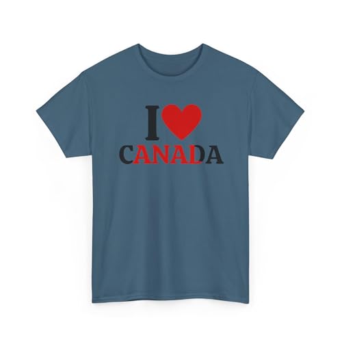 I Love Canada Shirt, Vulgarity Shirt, Offensive Tee, Cursed T-Shirt, Menacing Top, Unisex Shirt for Canada Lover, Patriotic Indigo Blue