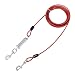UEETEK Dog Tie Out Cable for Dogs, 20ft Pet Heavy Tie-Out Cable with Swivel Clip Tangle Free for Dogs Up to 110 Pound