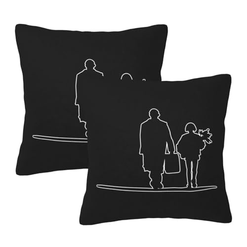 枕カバー レオンとマチルダ LEON クッションカバー 2枚セット 座布団カバー まくらカバー おしゃれ 可愛い ソファ背当て 抱き枕 インテリア飾り オフィス 部屋飾り 四季通用 40X40cm