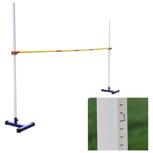 DEGQSTPC Training High Jump Stand 50-200cm, Portable Lightweight Steel Competition High Jump Standard, Athletics Events Track and Field High Jump Tester, Crossbar Not Included