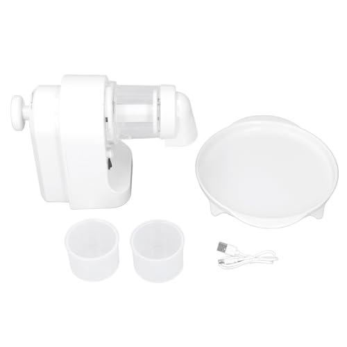 Electric Ice Crusher Shaved Ice Machine, USB Rechargeable Snow Cone Maker with 2 Reusable Ice Cups,...