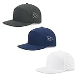 Qlauca Quick Dry Baseball Cap Flat Brim Snapback Hat Sun and Rain Protection Golf Hat for Men Women