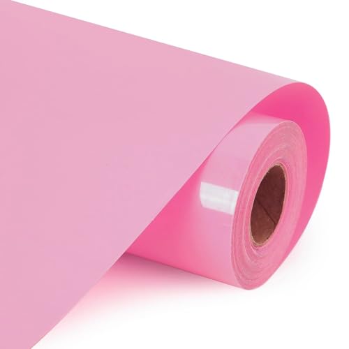 Image of HTVVETUR HTV Vinyl Rolls Heat Transfer Vinyl - 12 inch x 9ft Pink HTV Vinyl for Shirts, Iron on Vinyl for Cameo - Easy to Cut & Weed for Heat Vinyl Design (10 K13 Pink-9ft)