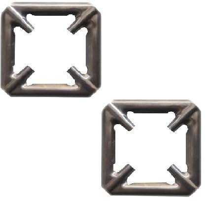 Qwid Universal Metal Removable LPG Gas Stove Burner Top Stands for Small Utensil (12.5 x 12.5 cm) Pack of 2