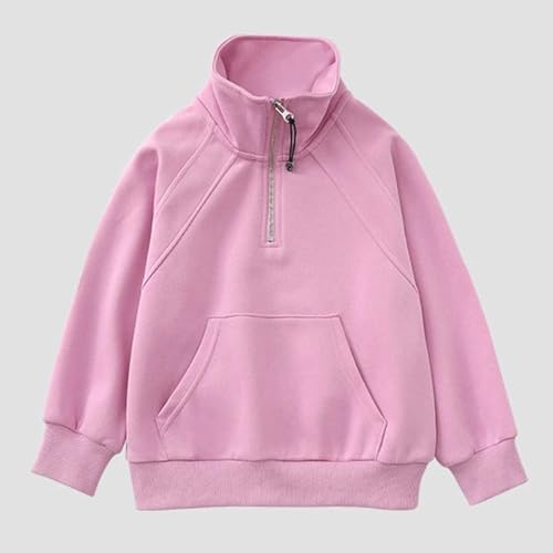 Quarter Zip Sweatshirts for Girls 2025 Fall Trendy Stand Collar Pullover Hoodies Casual Athletic Jacket Outerwear 5-16Years2
