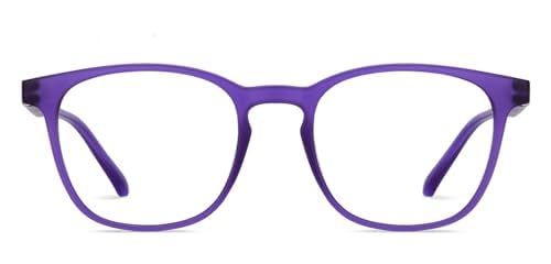 HUSTLR Zero Power Bluecut & Antiglare Computer Eyeglasses | Full Rim Square | As Seen On Shark Tank | Peyush Bansal Glasses | For Men & Women | Medium | LB E14058-W