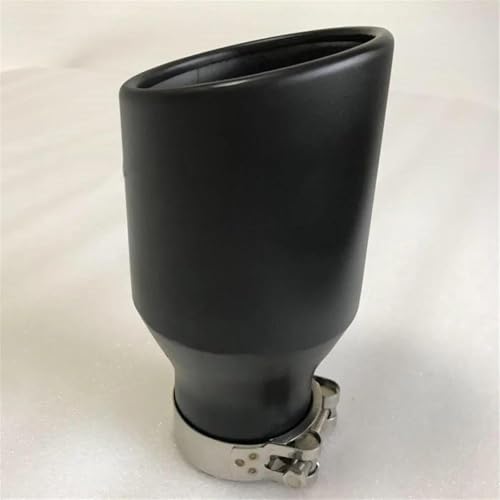 Embout d'échappement universel en acier noir mat 63mm vers 101mm pour voiture