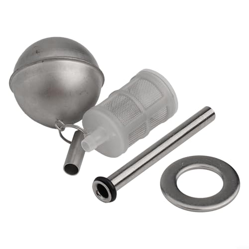 Tubo de inmersión flotante de acero inoxidable 304 con bola de filtro para barril de cerveza casera, manguera de silicona de 80 cm, compatible con barril Cornelius