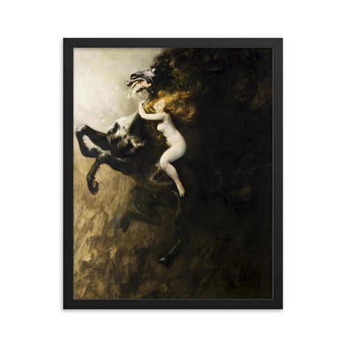 Frenzy of Exultations 1894 by Wladyslaw Podkowinski Framed Wall Art Print Historic Polish Symbolism Painting - 16x20 inches