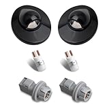 HERCOO LED License Plate Light Lens Rear Lamps Socket Wiring Harness Black Housing Compatible with 1999-2015 Ford F150 F250 F350 F450 F550 Super Duty Bronco Excursion Expedition Explorer Ranger