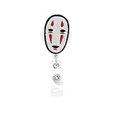 ReelFun Anime Retractable Badge Reel ID Tag, with Alligator Clip,24in Nylon Cord, Nurse Office Employee Name Badge