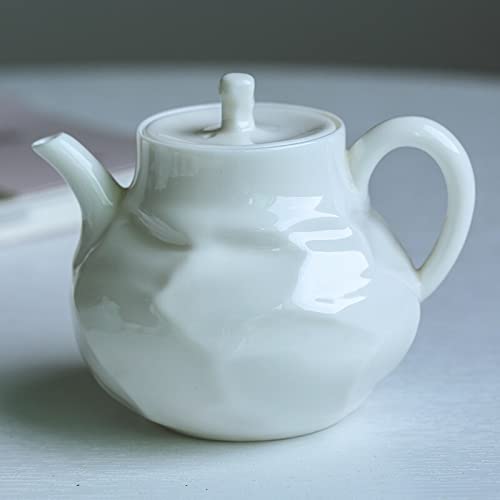 Tetera de cerámica de 128ml estilo Beauty Pot, elegancia y pureza para la ceremonia del té