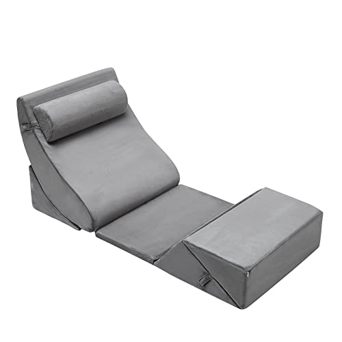 Homemate 6Pcs Bed Wedge Pillow Set- Adjustable Wedge Pillow For Back, Leg Pain Relief, Post Surgery Foam Wedge Pillow For Sleeping After Surgery, Anti Snoring, Acid Reflux & Gerd Sleeping #TOP5