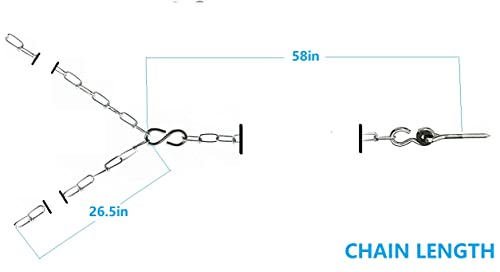 7Ft Knotted Swing Chain Set, 500Lbs, Zinc Plated, Double Loop, Swing Chain Kit, For Porches, Ceilings, Trees, Play Ground And Patios #TOP1