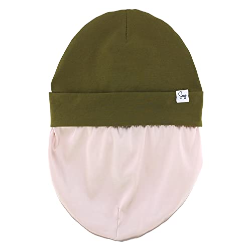 Jersey Beanie Hat For Newborn Baby Boys Girls Silky Satin Lined Hats Bonnet Toddler Infant Little Kids Beanies Caps(6M-3T,007 Cott Olive) #TOP4