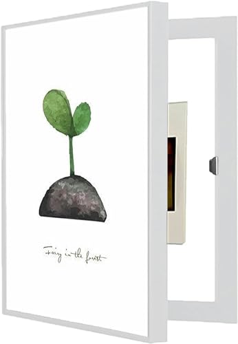 Boîte de distribution cachée par une décoration murale pour compteur électrique